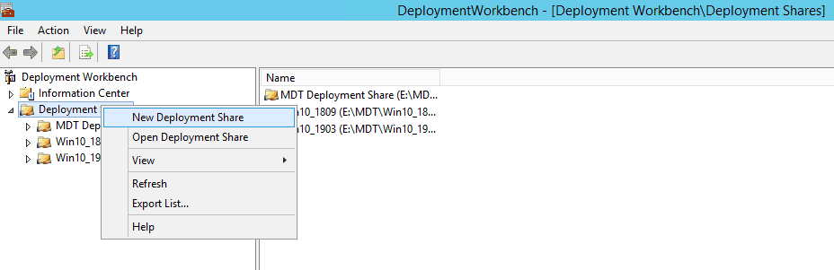 New Deployment Share - Image Creation Using MDT