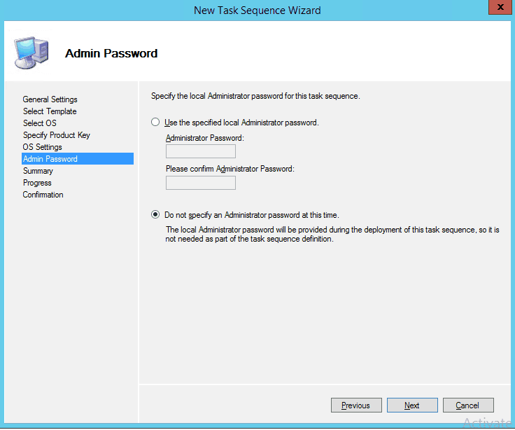 Admin Password for TS ? Image Creation Using MDT