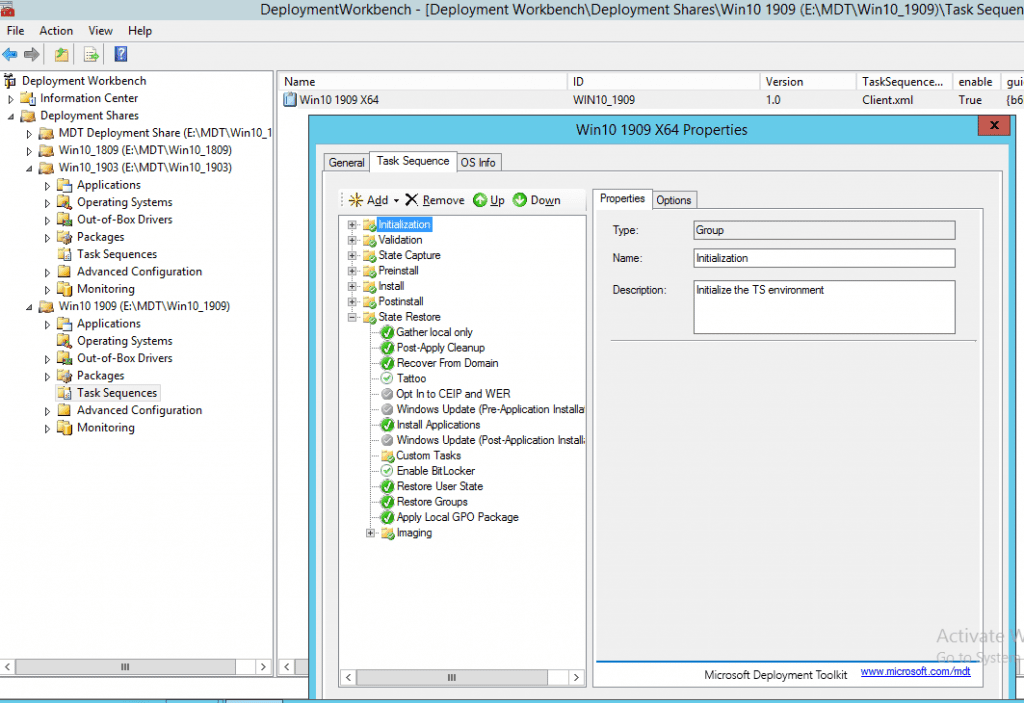 New TS Structure - Image Creation Using MDT 