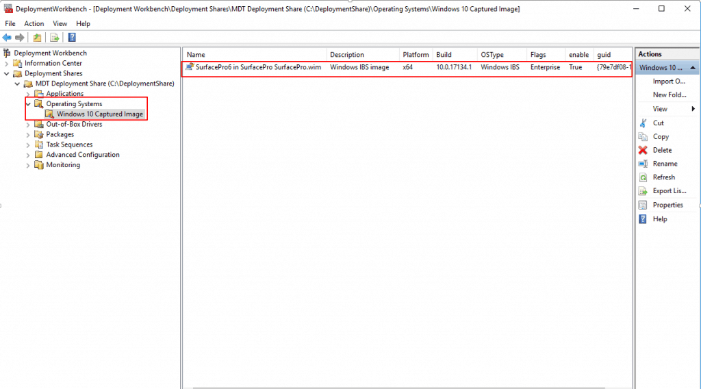 Deploy Windows Captured Image Using SCCM and MDT 9 The Operating System Image added to the Deployment Workbench
