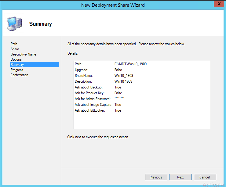 Capture Custom Windows 10 Image Creation Using MDT ConfigMgr 7 Summary - MDT New Deployment Share