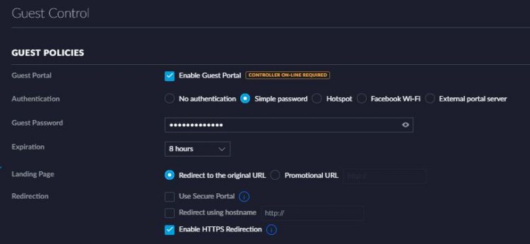 Unifi Guest Portal Policies