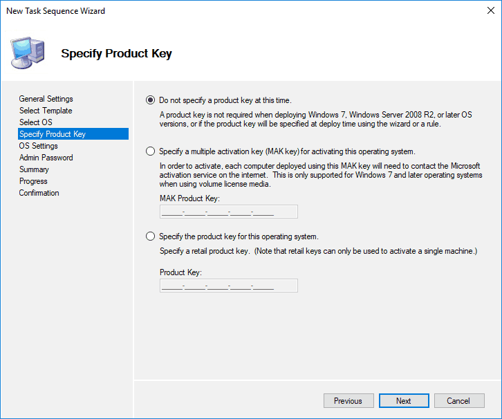 Deploy Windows Captured Image Using SCCM and MDT 15 MDT Specify Product Key Deploy Windows Captured Image Using SCCM and MDT