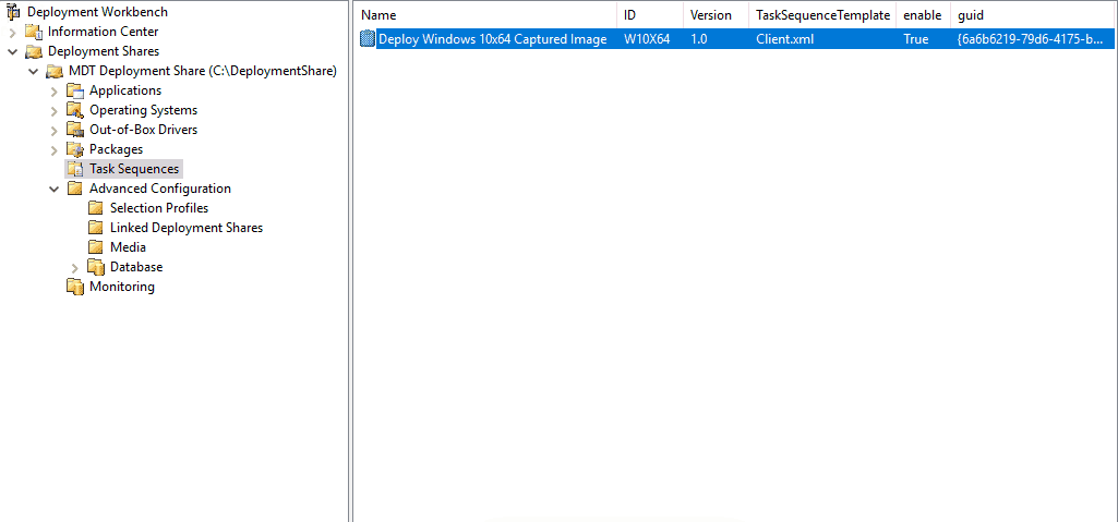 Deploy Windows Captured Image Using SCCM and MDT 20 Default Task Sequences has successfully added