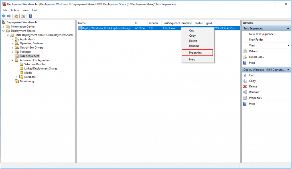 MDT Task Sequence Customize 