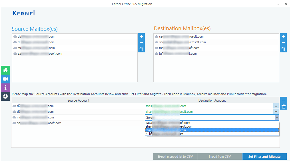 Kernel Office 365 Migration Tool