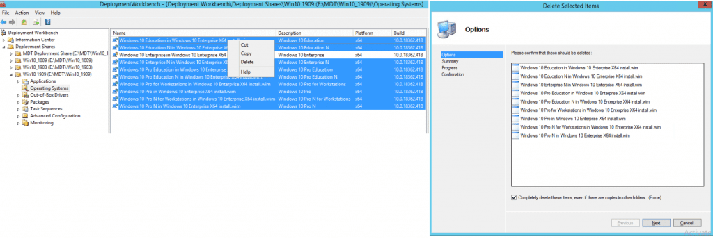 Capture Custom Windows 10 Image Creation Using MDT ConfigMgr 15 Remove unwanted versions Image Creation Using MDT
