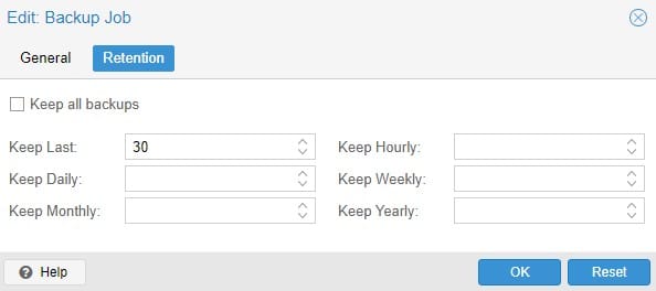 How to Backup Proxmox to a Synology NAS 15 modifying the retention in proxmox