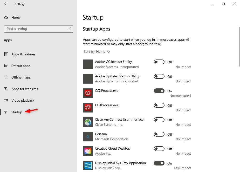 add program to startup windows 10