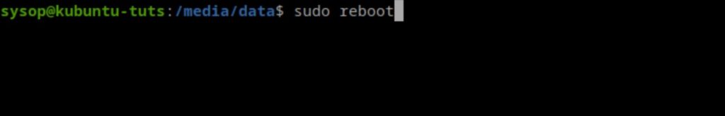 reboot system