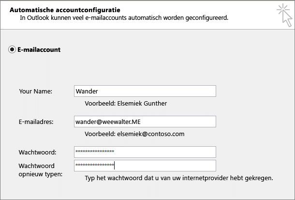 Geef het appwachtwoord op in beide wachtwoordvakken.