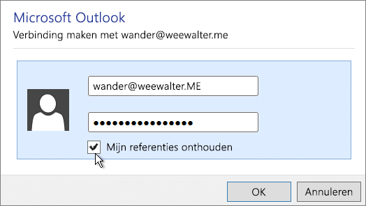 Plak het appwachtwoord in het vak Wachtwoord.