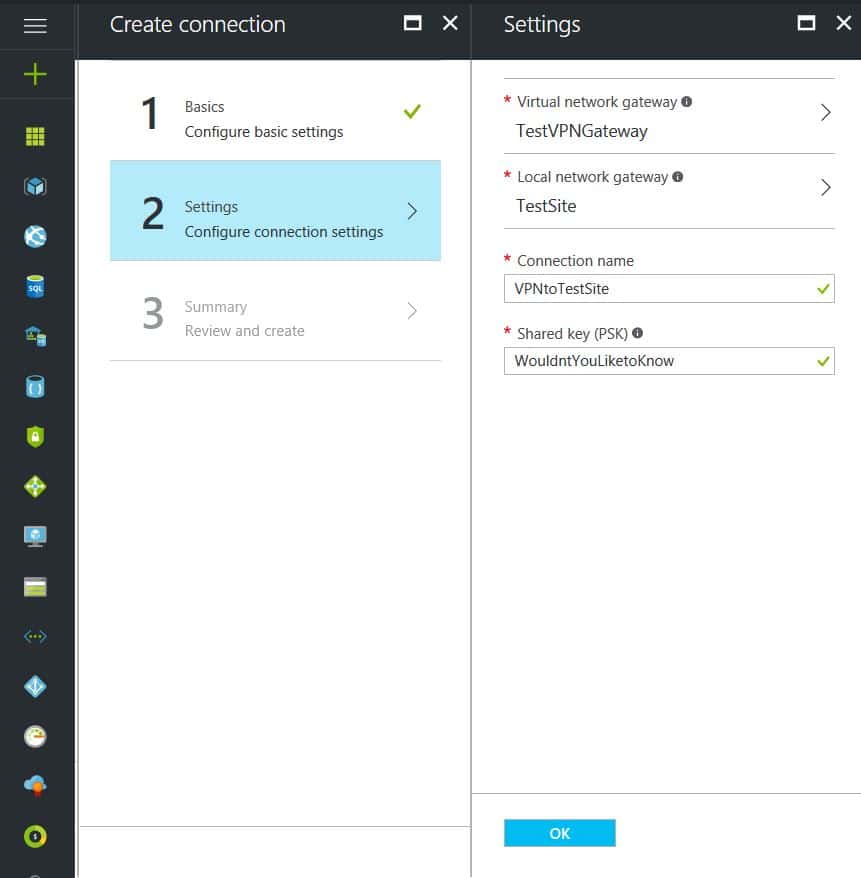 Azure VPN Connection Setup #2