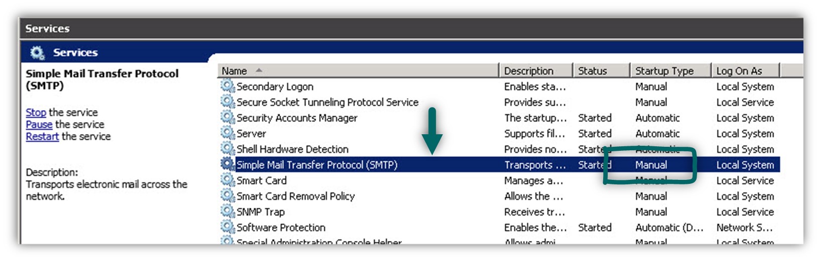 Installing IIS SMTP server -02
