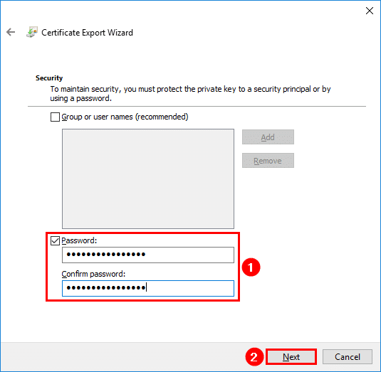 Lets Encrypt export certificate private key security