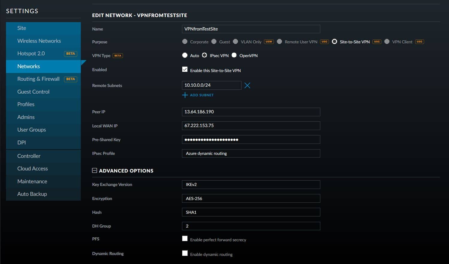 Ubiquiti USG VPN Connection Setup