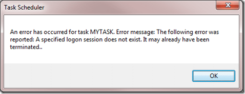 thumbnail image 1 of blog post titled
Task Scheduler Error “A specified logon session does not exist”
