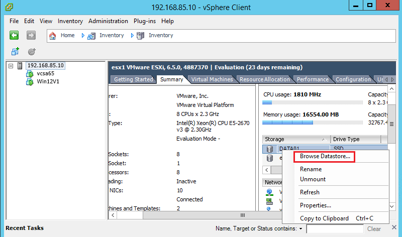 vmupload07 Four ways to upload files to VMware vSphere datastore