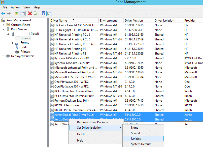 clear print queue on server